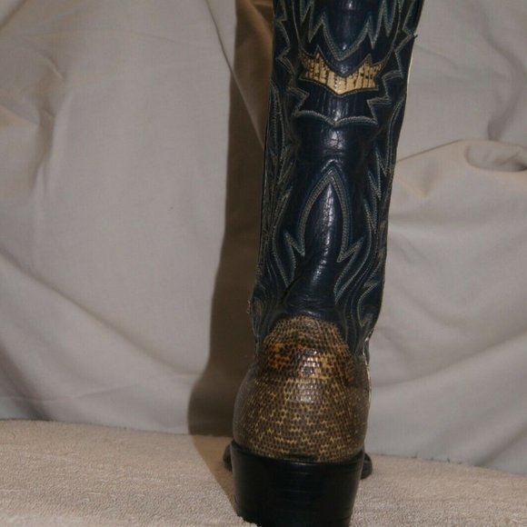Vintage Justin Ringtail Lizard Boots Mens Size 8 M main image 12
